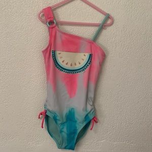 Girls Justice one-piece swimsuit. Size 8.